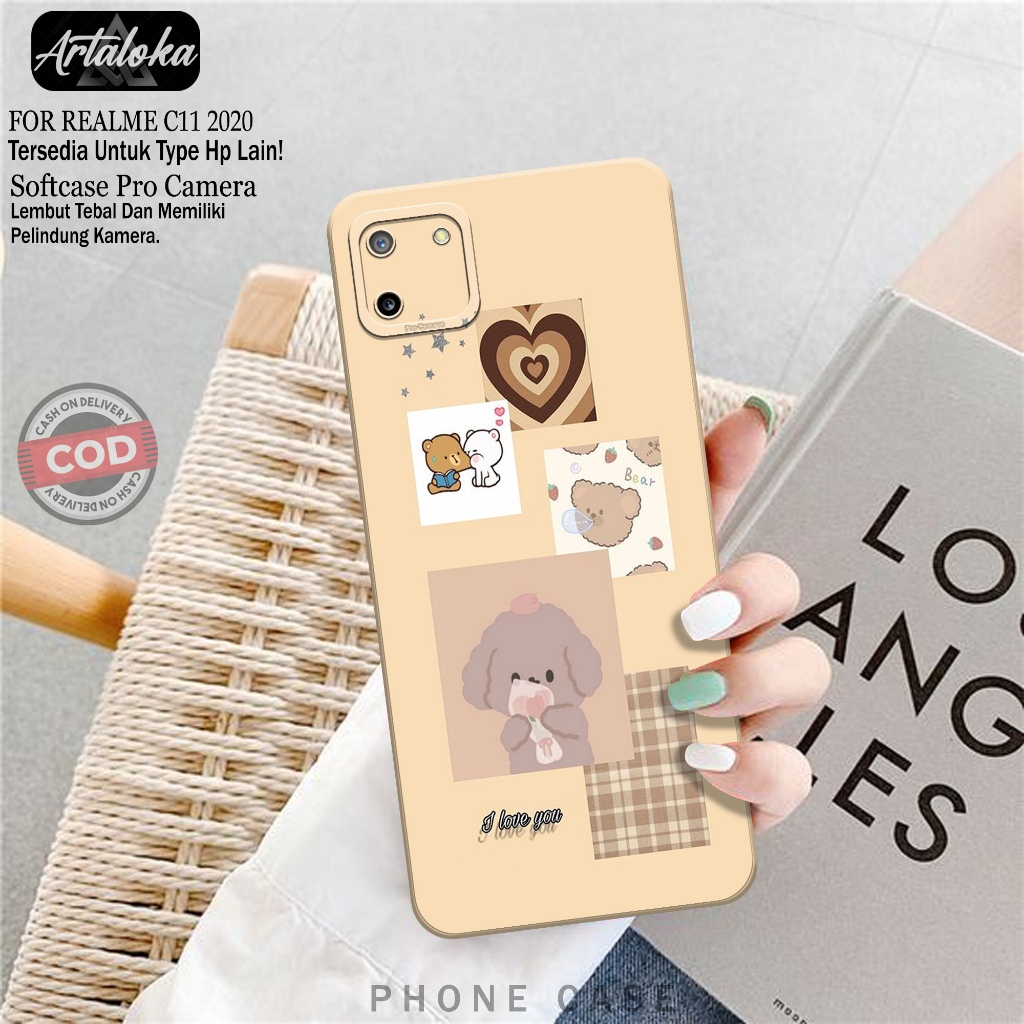 Softcase Hp Realme C11 2020 Fashion Case Kartun Case Realme C11 2020 Silikon TPU Pro Camera Casing R