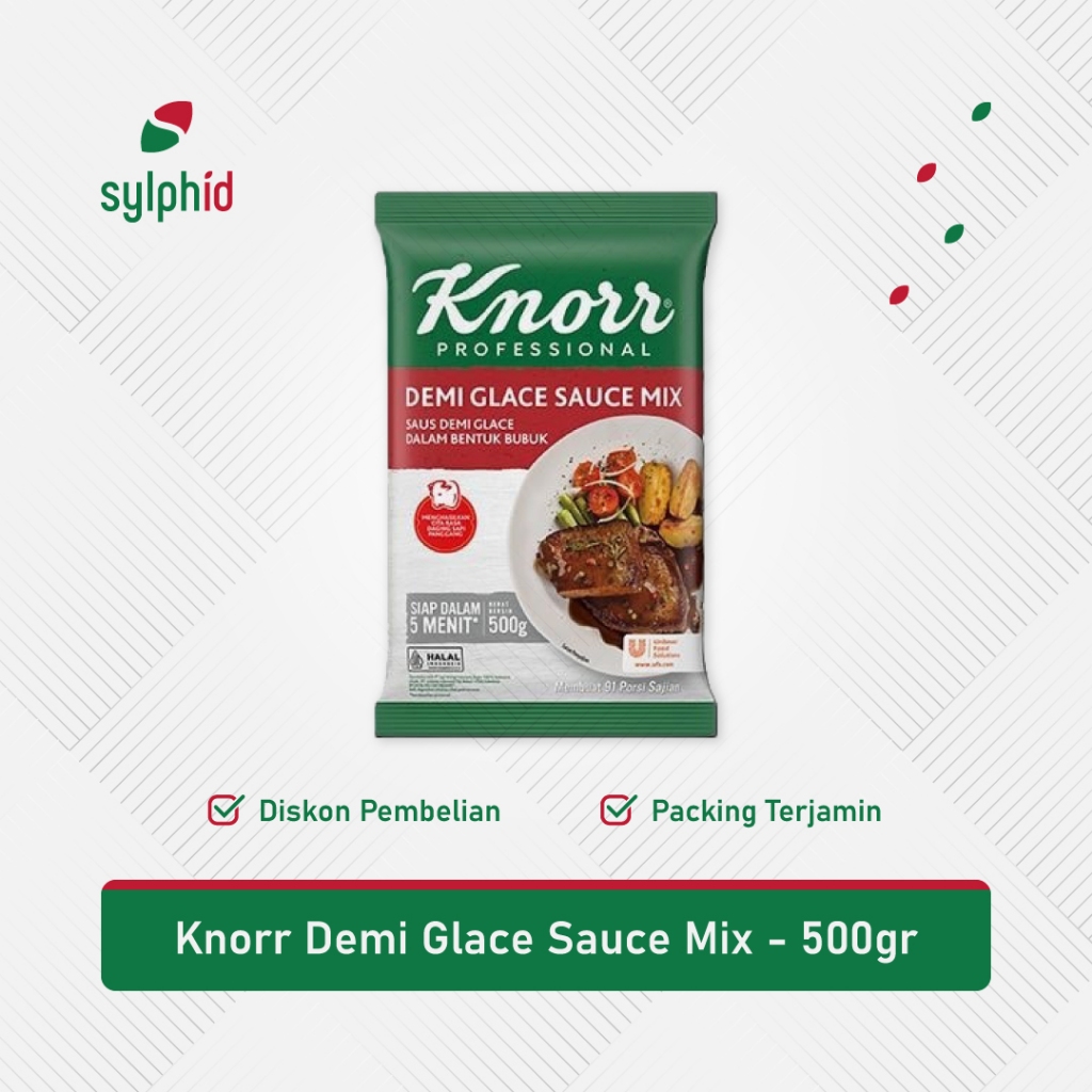 

Knorr Demi Glace Sauce Mix 500 gr / Saus Bubuk Demiglace