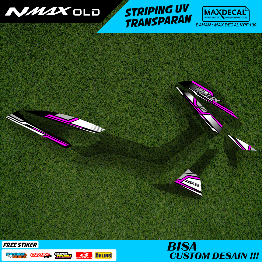 striping nmax turbo new thailand transparan old modifikasi motif api minimalis racing stiker nmax 32