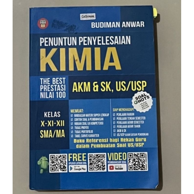 Yrama Widya Buku Penuntun kimia AKM & SK, US/USP untuk SMA/MA Kelas X-XI-XII