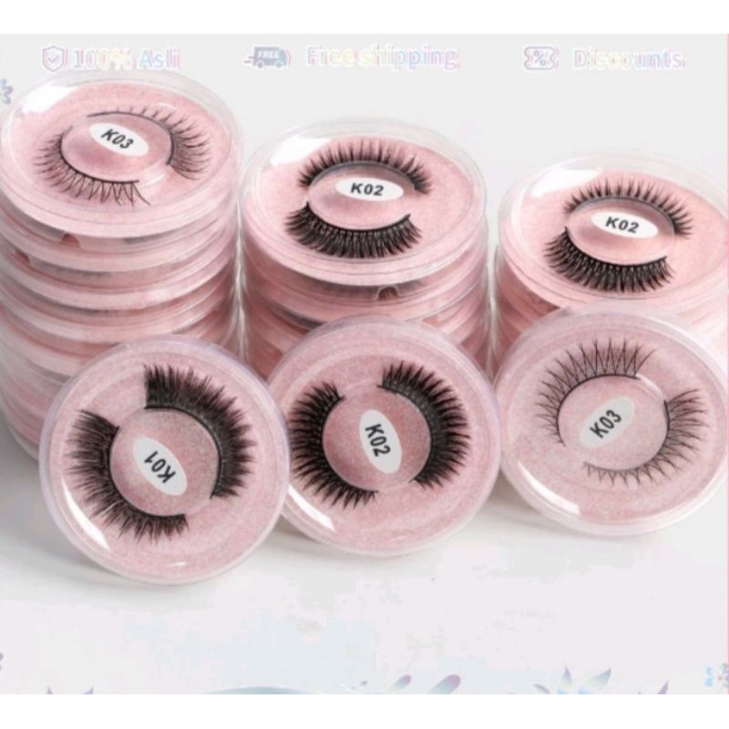 bulu mata palsu, dan lem bulu mata