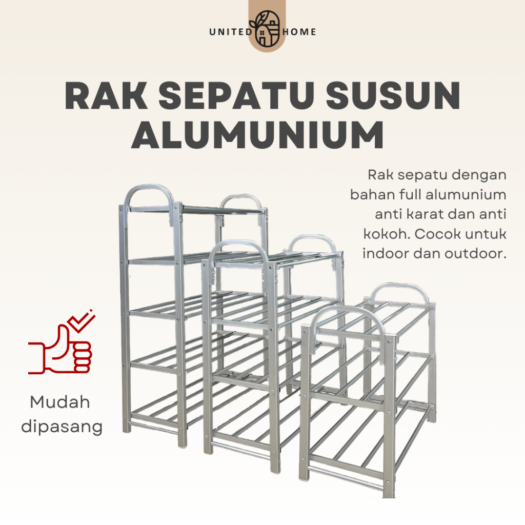 Rak Sepatu Susun Aluminium