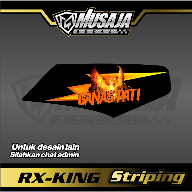 Striping List Variasi Yamaha RX King - Striping Motor RX King Racing hitam kuning