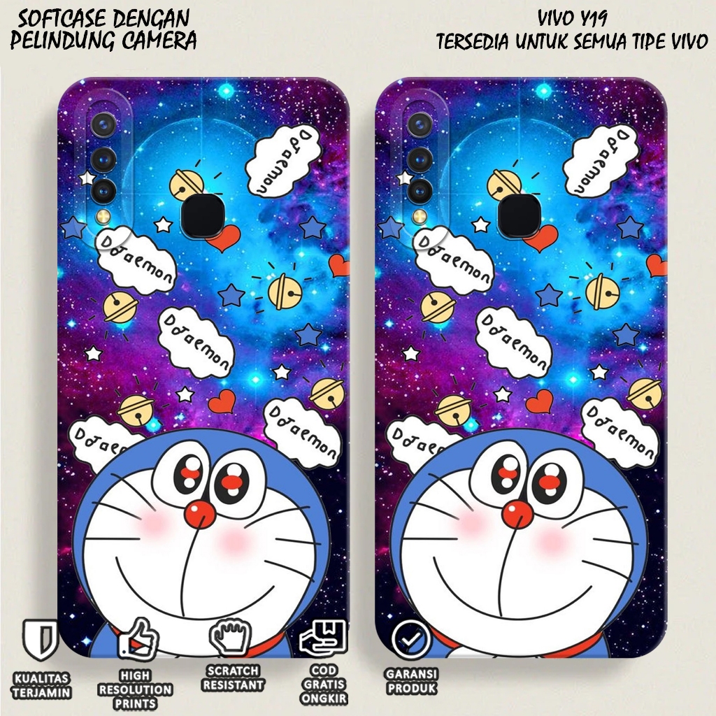 CASE VIVO Y19 VIVO 1915 - Casing Hp Vivo Y19 - Softcase Vivo Y19 Motif (DORAEMON) Case Pro Camera - 