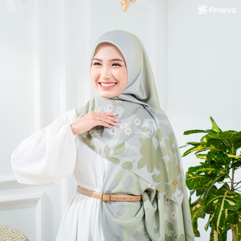 FIRNOVA HIJAB - Kerudung Segi Empat Hijab Square Scarf Bahan Voal Mesir Jilbab Printing Sublim Motif