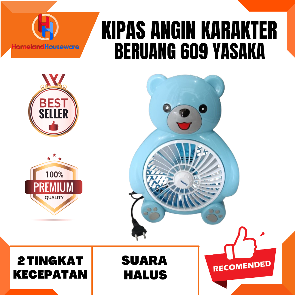 KIPAS ANGIN KARAKTER BERUANG 609 YASAKA/KIPAS ANGIN MEJA KARAKTER/JUAL KIPAS ANGIN KARAKTER MURAH 60