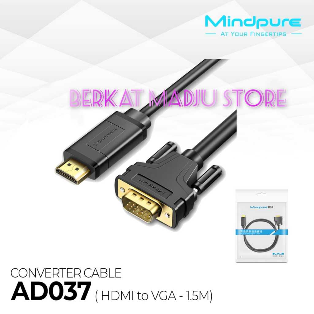 Mindpure AD037 (hdmi to VGA cable) converter 3meter 3M 3meter