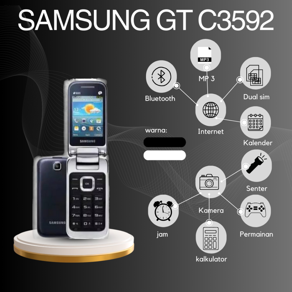 Samsung GT C3592 (COD) Samsung Jadul Hp Jadul HP Kecil Hp Berkualitas 100%Original