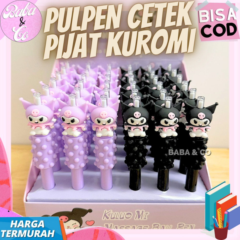 

PEN SANRIO PULPEN CETEK PIJAT KUROMI PULPEN MEKANIK KUROMI PIJAT LUCU UNIK MURAH COD