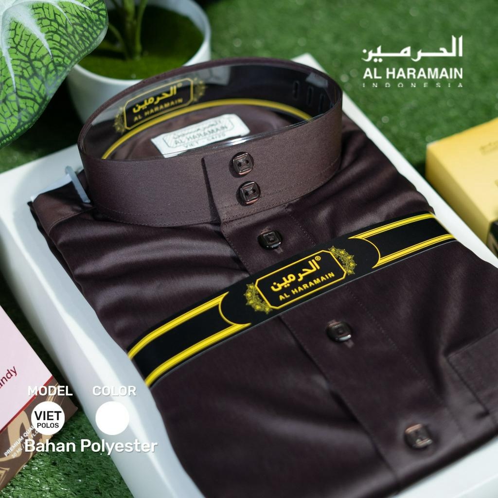 AL Haramain Jubah / Gamis Pria Remaja & Dewasa Viet Polos / Jubah AL Haramain | Coklat Keunguan | Un