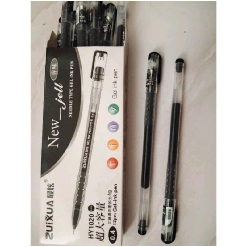 

12 PCS BOLPEN / PULPEN GEL ZUIXUA 0.4MM