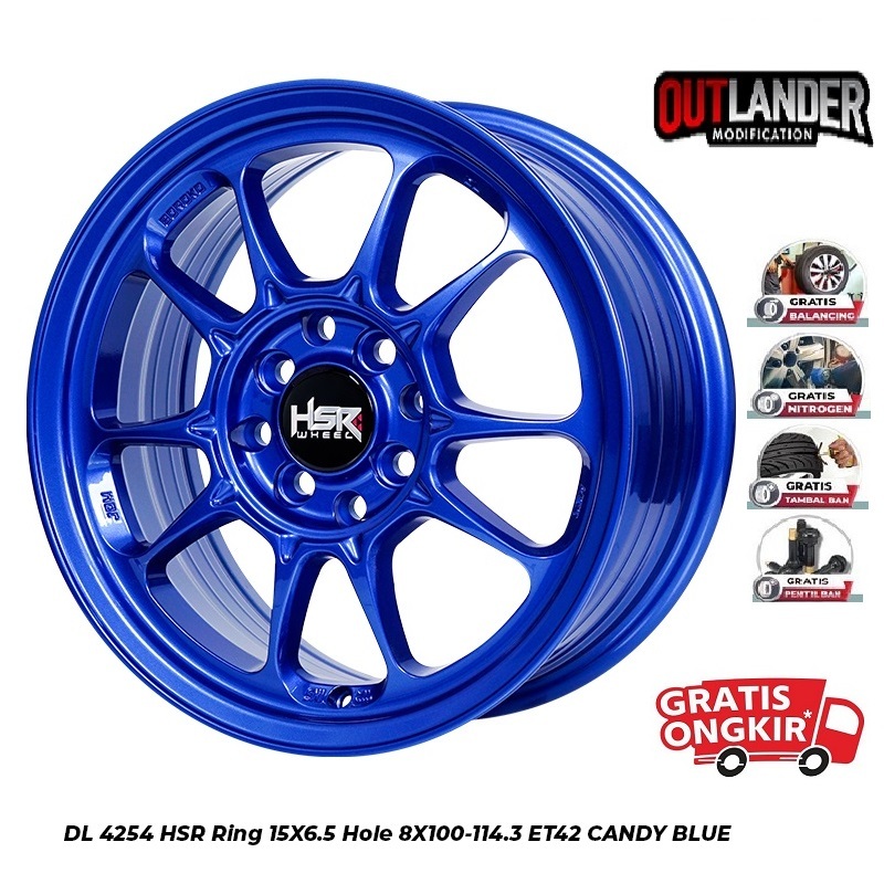 Velg Mobil Ring 15 Avanza Livina Confero Mobilio Datsun Timor Lancer Corolla Altis Hsr DL R15 Blue