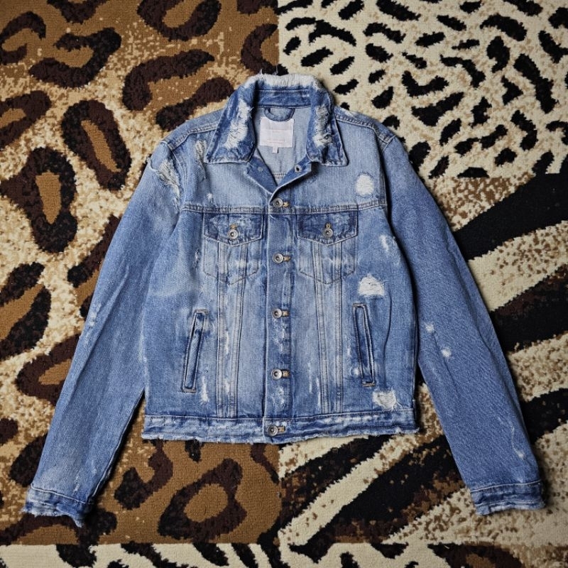 Zara trafaluc denim ripped jacket