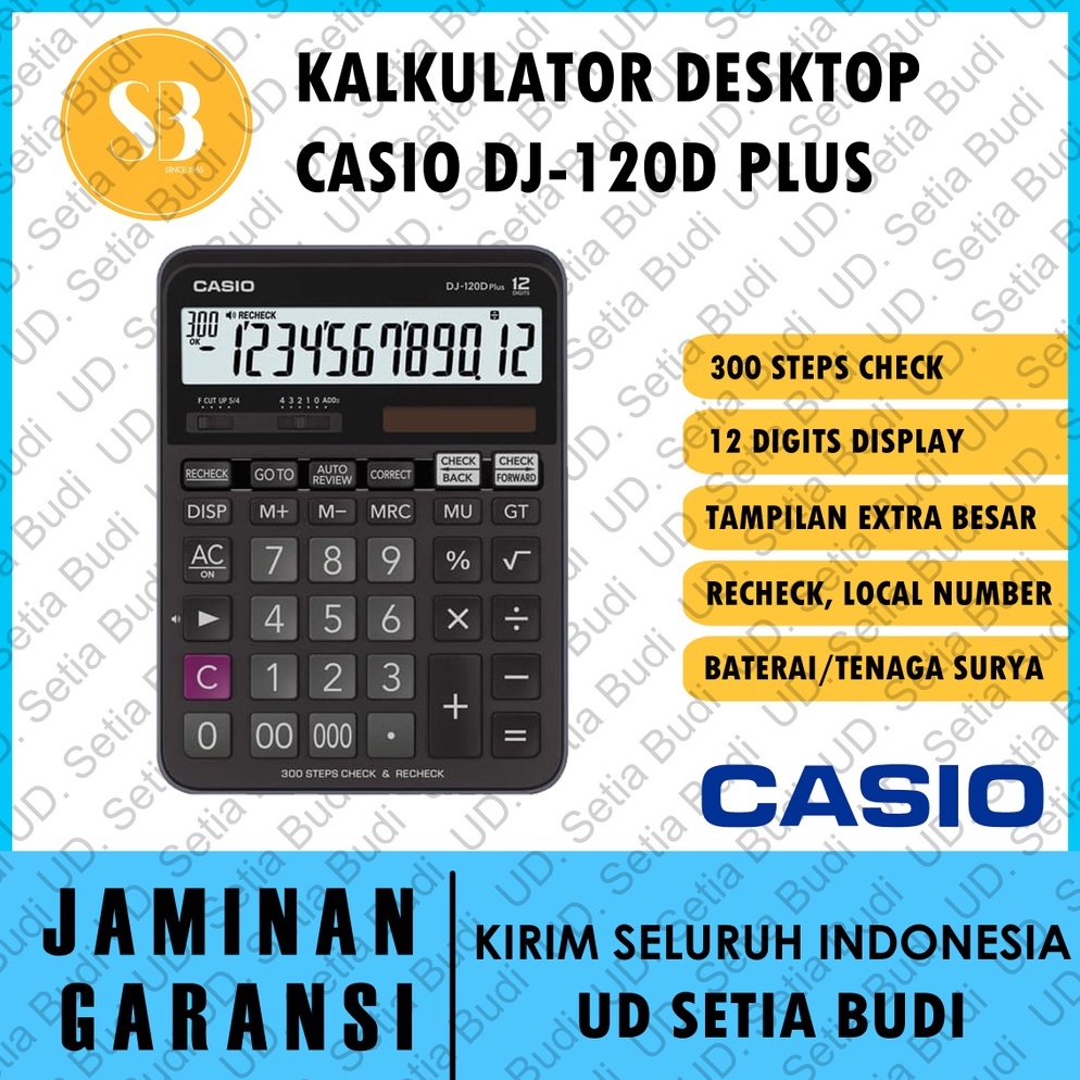 

Kalkulator Desktop Casio DJ12D Plus Baru dan Asli KODE S7S7