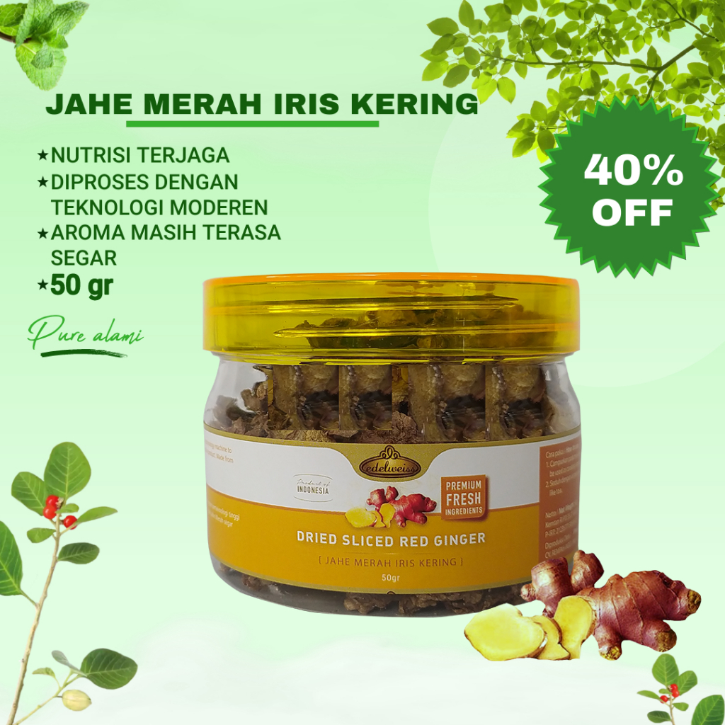 

jahe merah kering iris wangi (Dried Red Ginger) 60gr