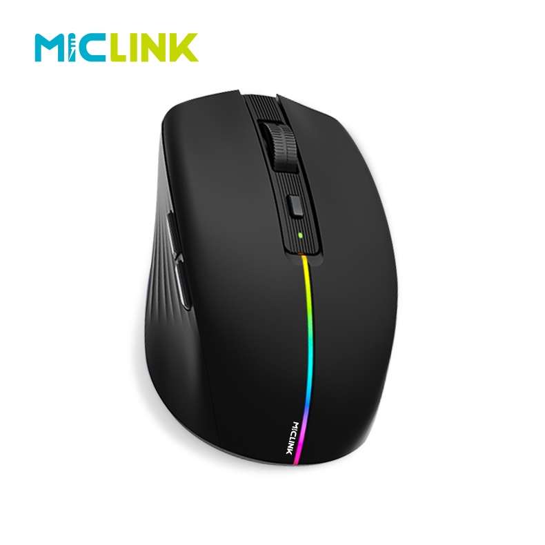 MICLINK - M95 Black Mouse AI Silent Click / Wireless Bluetooth Mouse