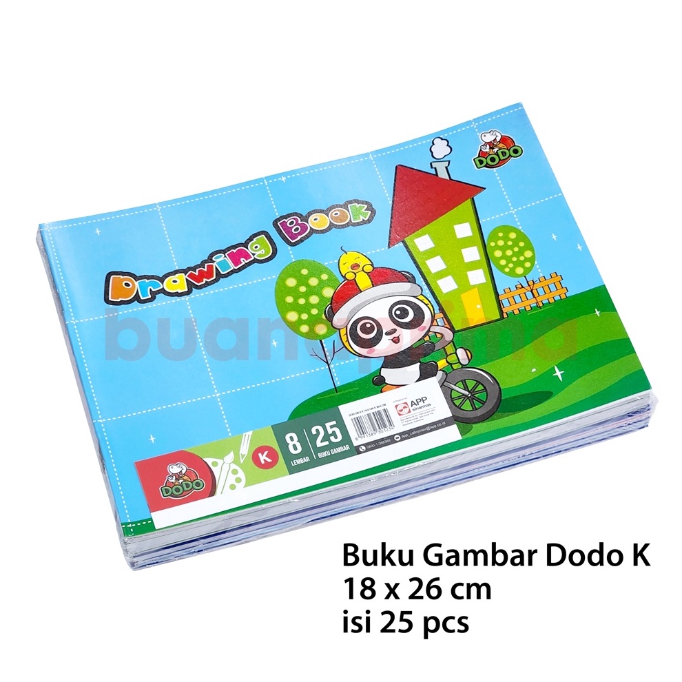 

Buku Gambar Dodo Kecil per 25 Buku Drawing Book 18 x 26 cm 8 Lembar Sketsa KODE F5P5