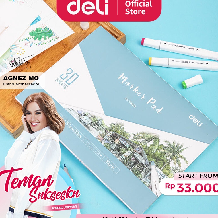 

Deli Marker Pad Drawing Paper Sketchbook Buku Gambar Untuk Spidol Warna 3 Lembar 7369 7361 KODE L2H7