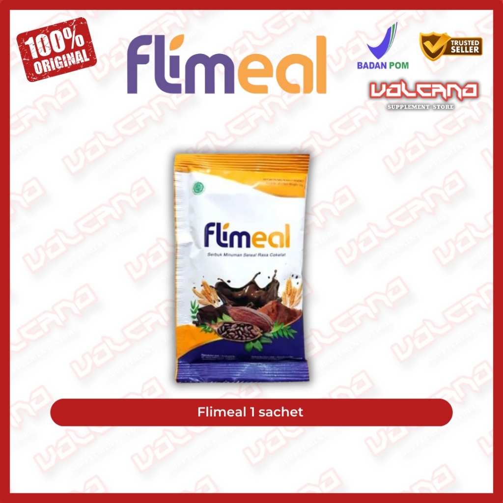 

Flimeal 1 sachet eceran Serbuk Minuman Sereal tinggi protein meal replacement pengganti makan