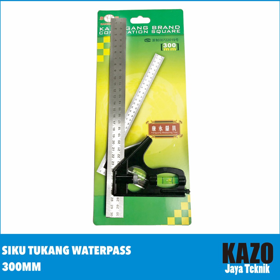 

Siku Tukang Waterpass Waterpas Penggaris Multifungsi Combination Square Ruler 12 Inch 3cm KODE B9E3