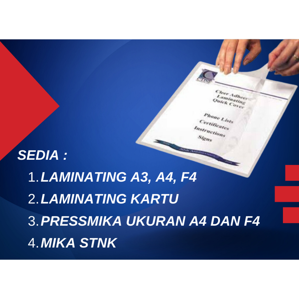 

Laminating dan Pres Mika