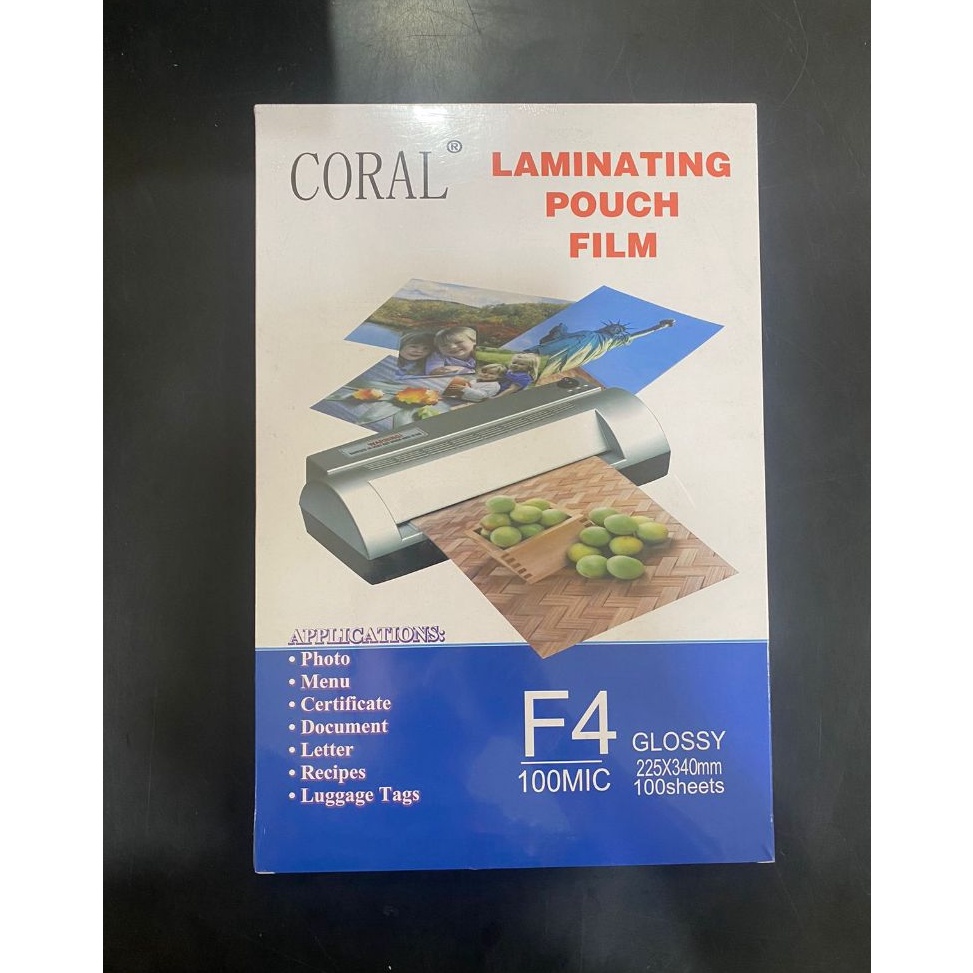 

KODE J57X CORAL LAMINATING F4 GLOSY 1 MICRON UKURAN 225X34mm 1 SHETS