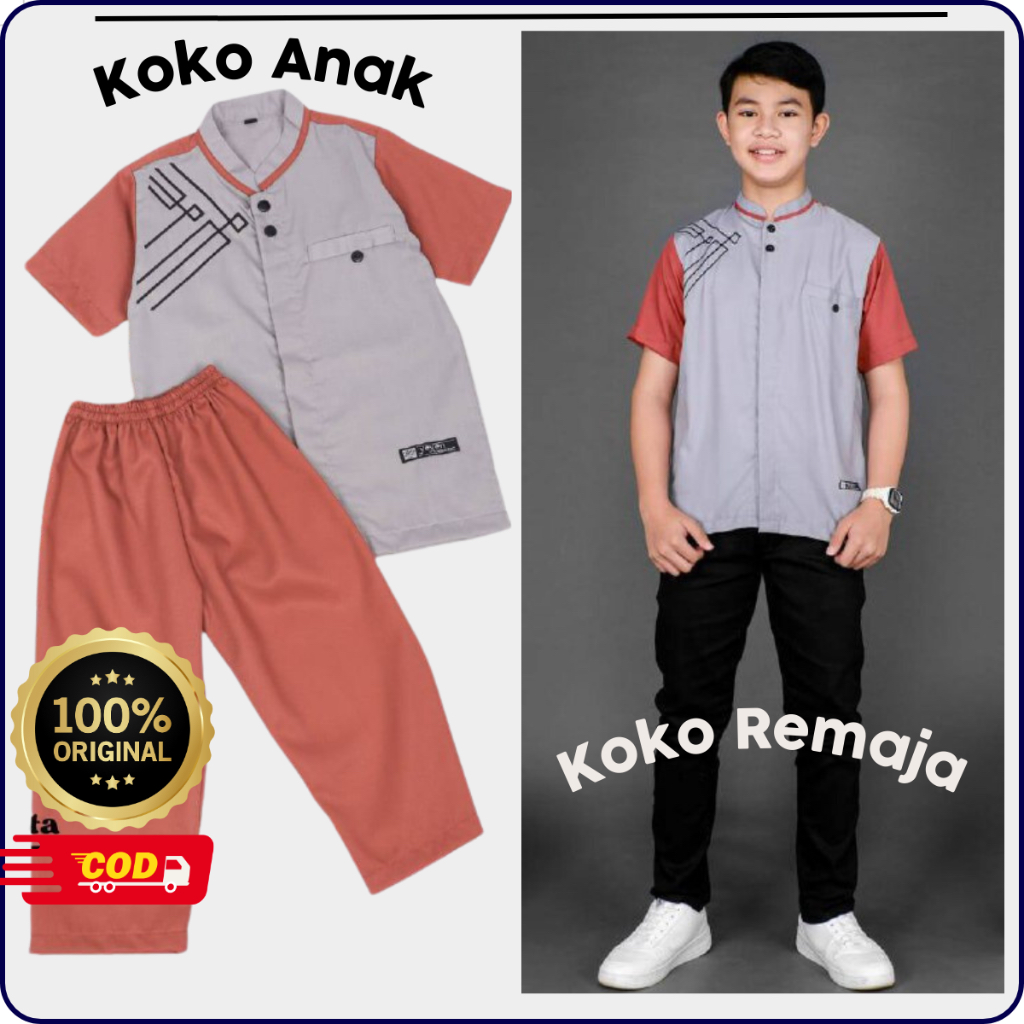 Setelan Muslim Baju Koko Naafi (koko Anak & Remaja) by Y2 Kids