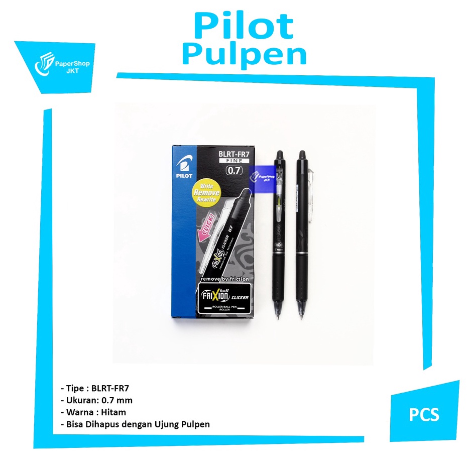

Super FRIXION Pilot Pulpen Pen Clicker Bisa Dihapus PCS