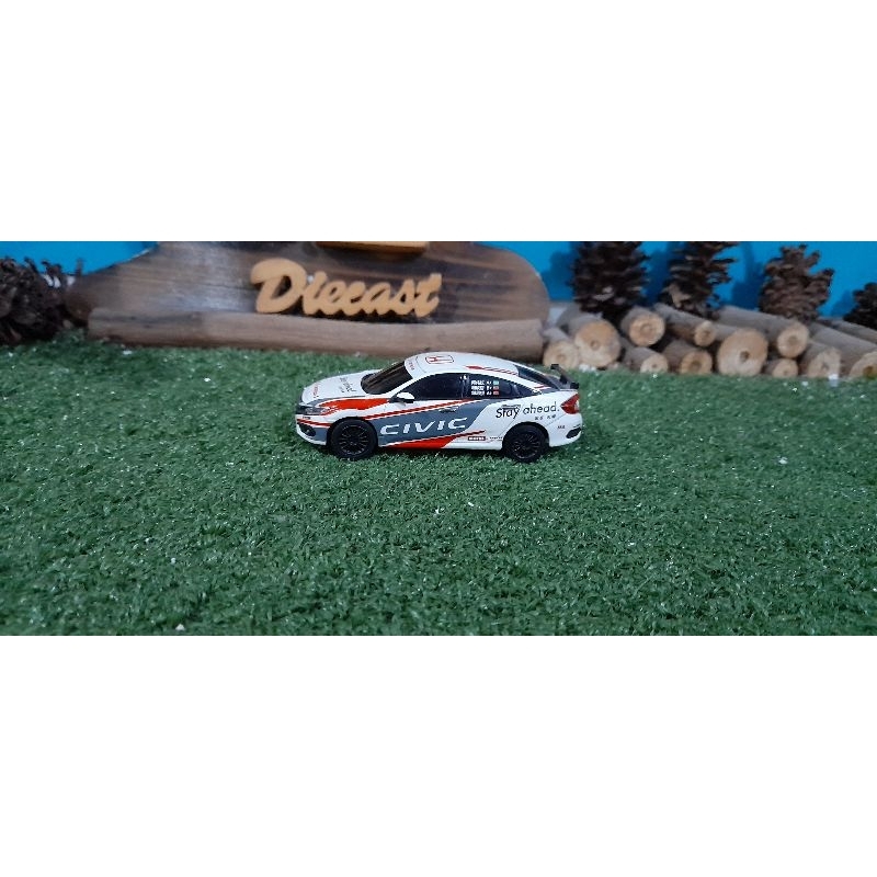 Diecast Miniatur Honda Civic rally skala 1:43