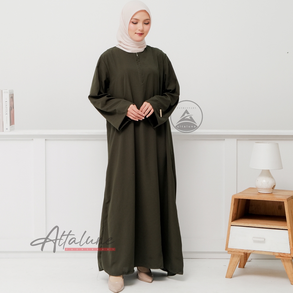 HOT DEALS ALTALUNE FASHION ABAYA HITAM POLOS SYARI WANITA MUSLIM REMAJA TERBARU WOLFIS PREMIUM