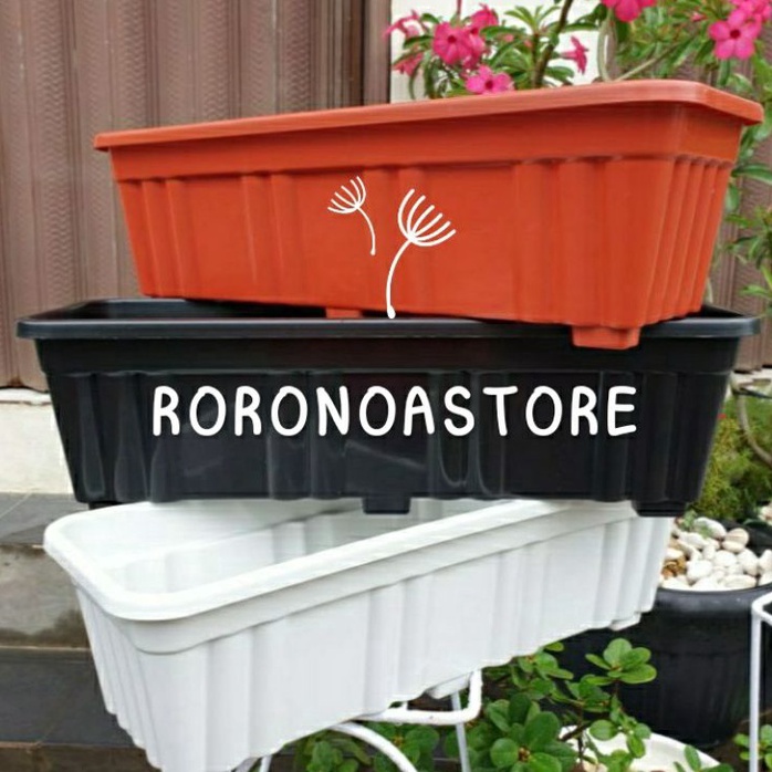 Istimewa pot tanaman lee kwan yew panjang 5 cm pot panjang pot tanaman menjuntai warna hitam putih m