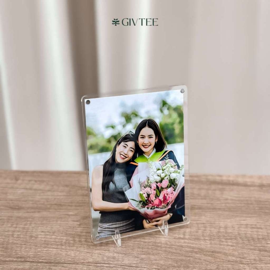 {PENGIRIMAN 24 JAM} Givtee - Frame Foto Magnetic Akrilik Cetak Foto plus Frame Frame PhotoCard