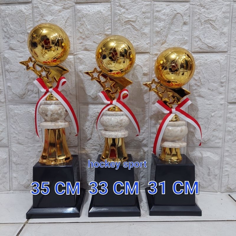 Trophy Piala Custom Tulisan Trophy Sepak Bola Futsal Kaca Marmer ( Onik Guci )