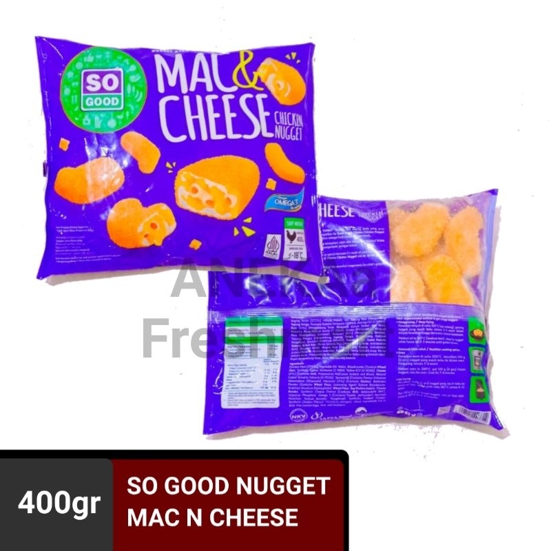 

SO GOOD CHICKEN NUGGET MAC N CHEESE 400GR CHICKEN NUGGET ISI MAKARONI DAN KEJU NAGET AYAM NUGGET AYAM