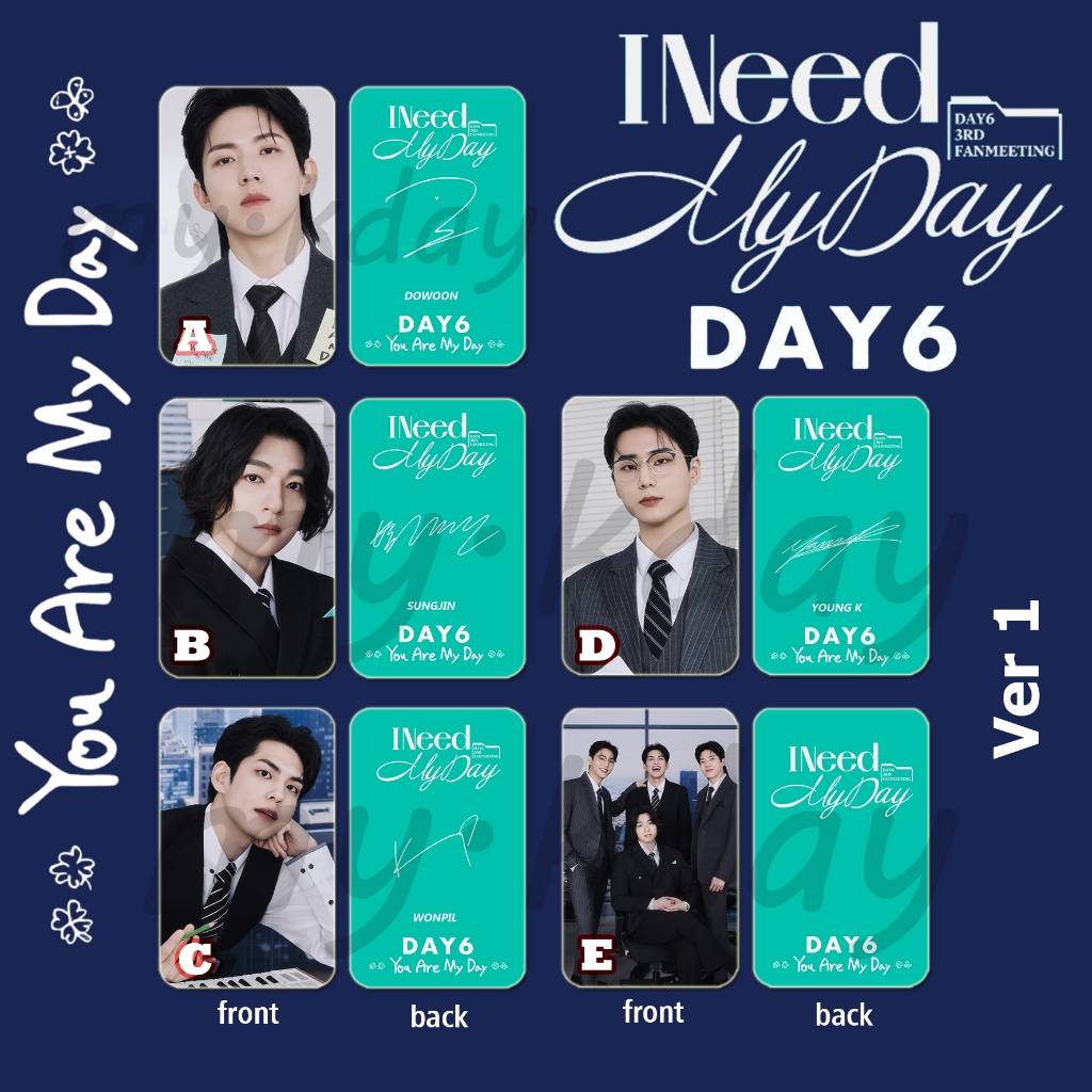 PC-1729, Unofficial Photocard Day6 Fanmeeting I need Myday 2 sisi