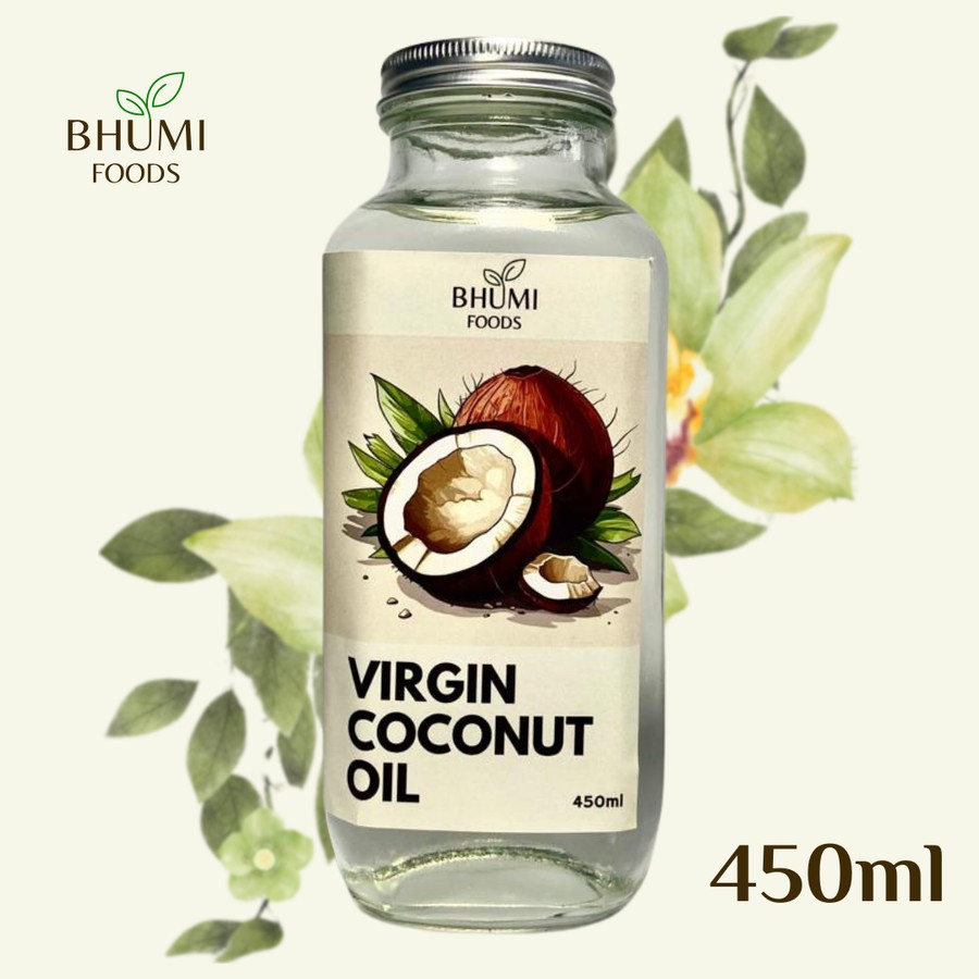 

Bhumi Foods VCO 450ml - Virgin Coconut Oil Cold Pressed Minyak Kelapa Murni