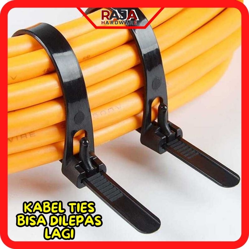 

Kabel Ties Tie Reusable Zip Cable Organizer Reusable Bisa Dilepas Bisa Dipakai Lagi