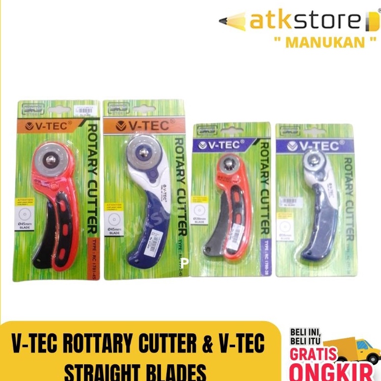 

KODE Y92F Rotary Cutter VTEC Cutter Rotary Roller Blade cutter bundar alat pemotong bahan kain Refill rotary cutter Switch lock with grib 28 mm 45 mm