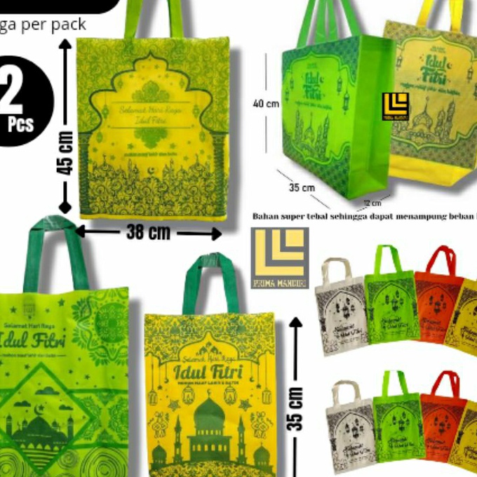 

KP8 12 pcs goodie bag TAS IDUL FITRI LEBARAN 224 38x45x1 cmsedang 3x4x1 cmkecil 25x35x1 cm tas bingkisan idul fitri