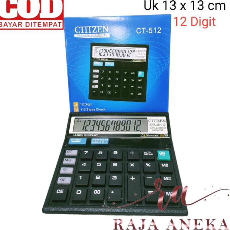 

KODE F62Z Kalkulator Calculator CLTHZEN CT512 12Digit Mirip Citizen 512 GITHZEN WARNA WARNI