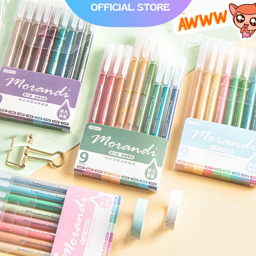 

Cepat Aimilo Spidol Warna Warni 1 Set Stabilo Pastel Hhlhter Morandi Isi 9 Warna