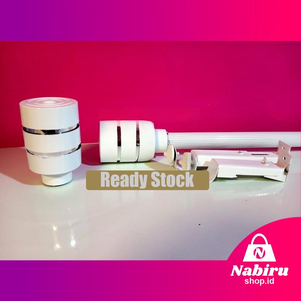 Besi Gorden 2 s/d 3 Meter Full Set batang Hordeng Tirai Pintu Jendela