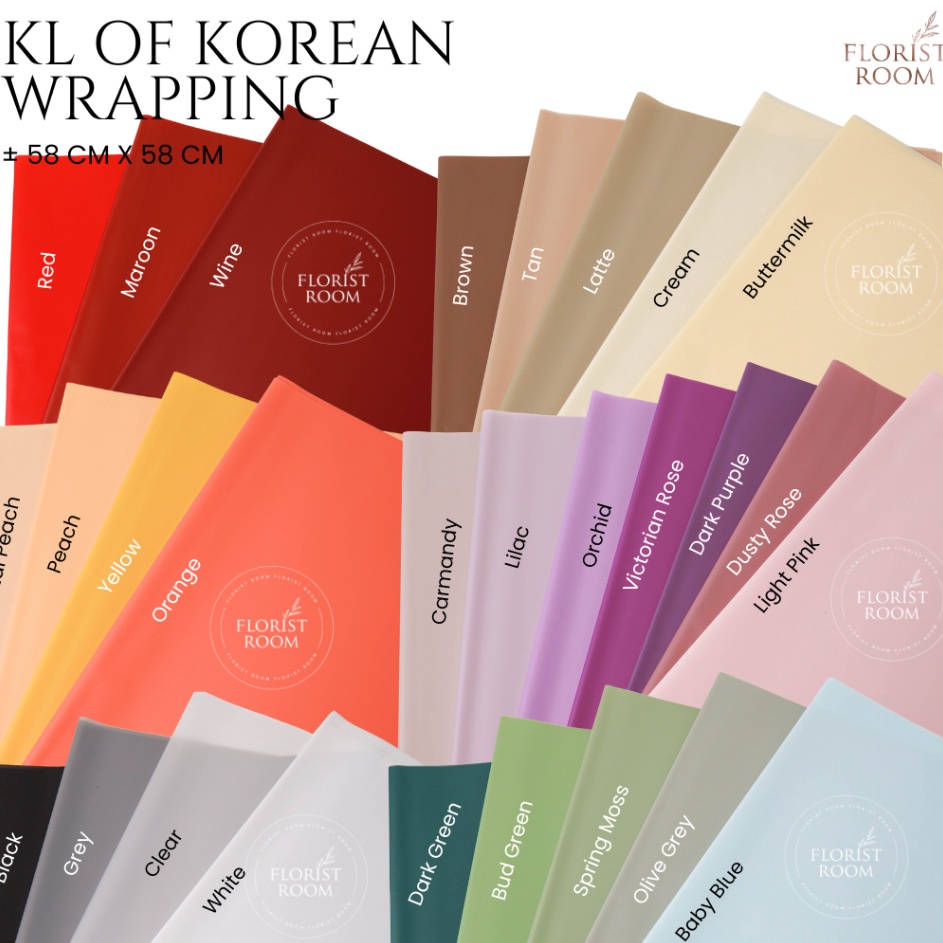 

KF7 2 Lembar KL Korean Wrapping Cellophane barang Florist