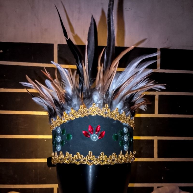 MAHKOTA BULU DAYAK BEBAGAI MODEL / BULU DAYAK ETNIK /BULU DAYAK KARNAVAL/ BULU DAYAK TARI/ BULU DAYA