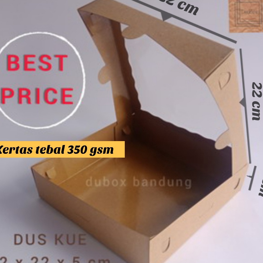 

Mega DUS BROWNIES 22x22x5 cm 1pak1pcs DUS KUE DUS MAKANAN DUS BOLU DONAT DUS KEMASAN dus bolu