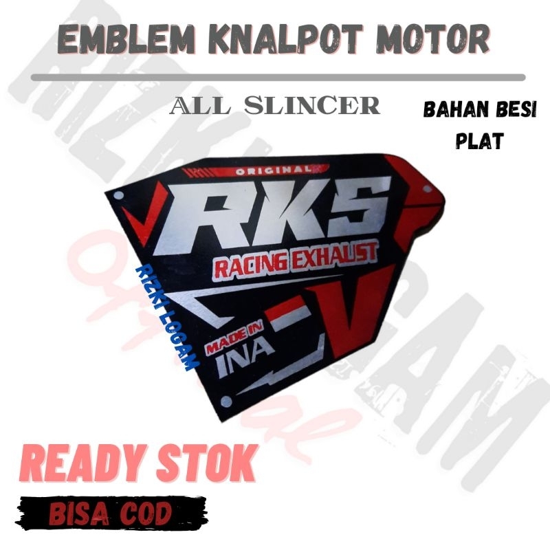 Emblem knalpot motor merek " RKS " terbaik