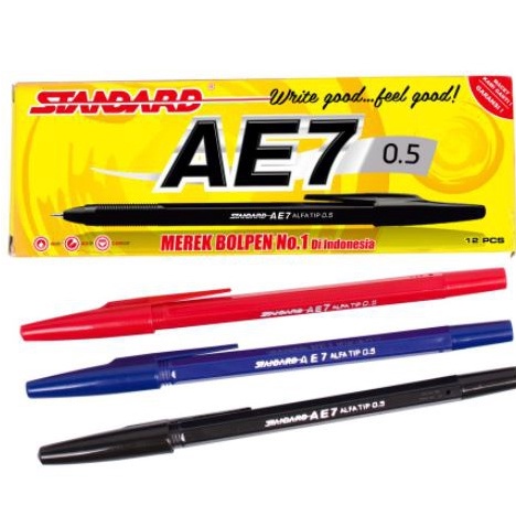 

KP8 PULPEN STANDARD AE7 PEN BOLPOIN STANDART AE7 12 PCS