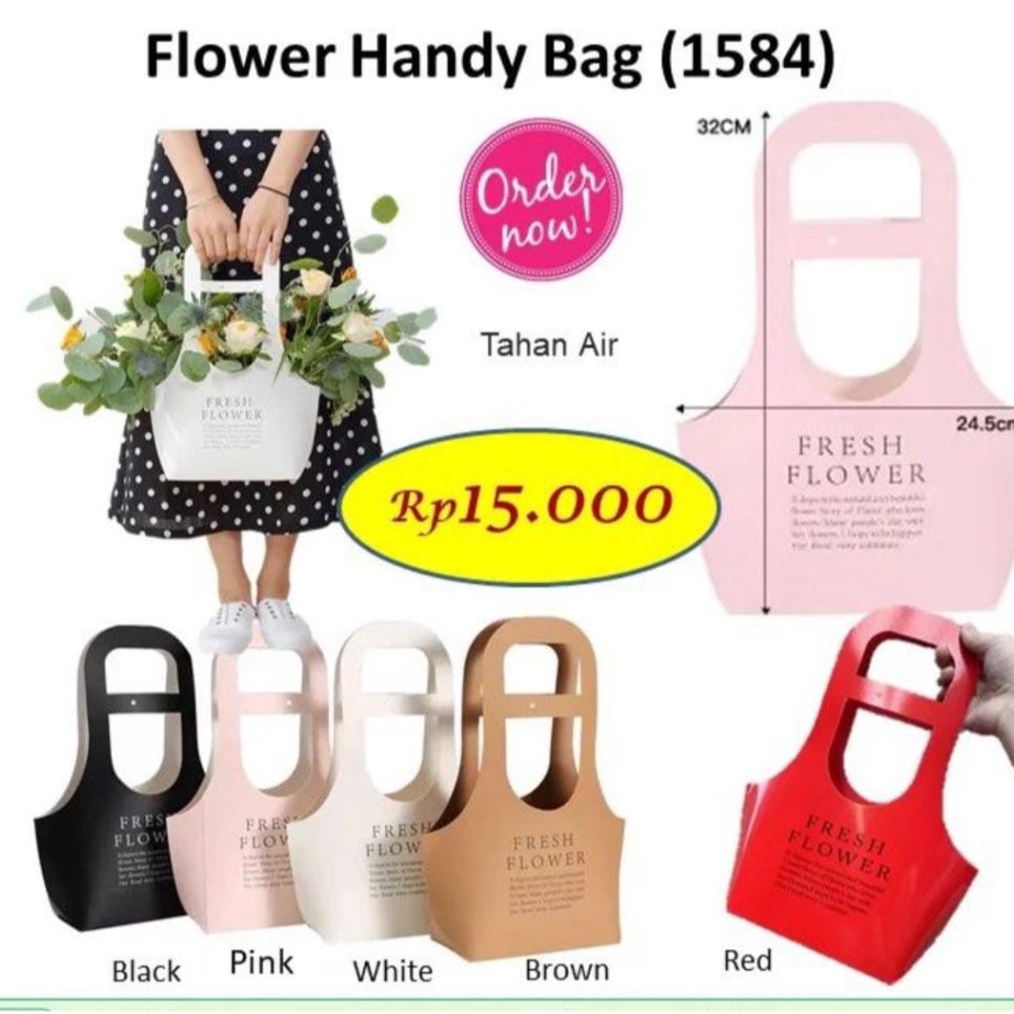

KP8 Flower handy bag 1584 box bunga tas bunga barang florist