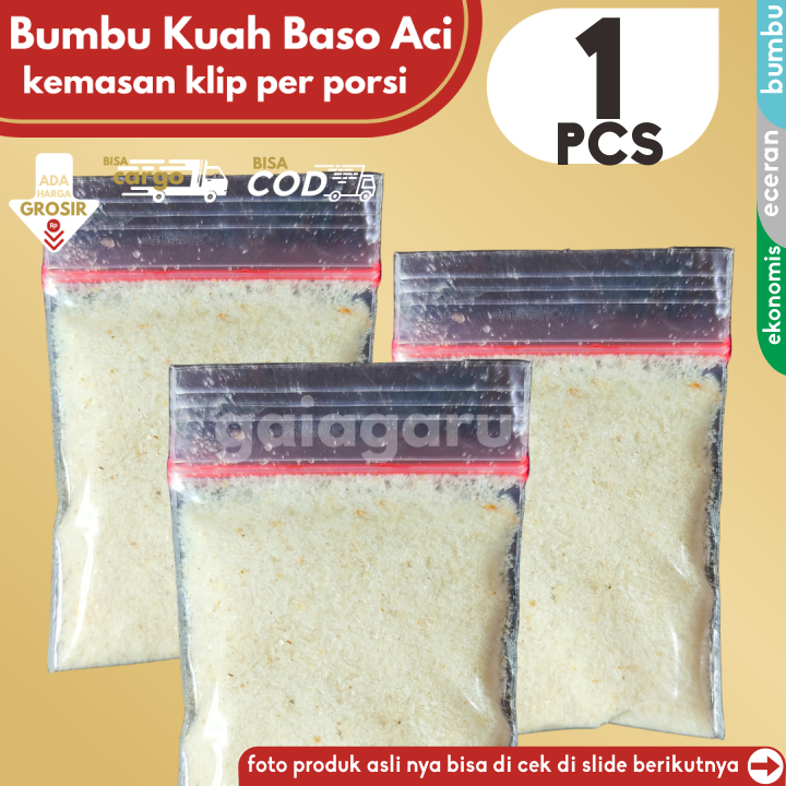 

1 KLIP Bumbu TUNGGAL BOCI untuk kuah baso aci 1Klip/Porsi by Gaiagarut