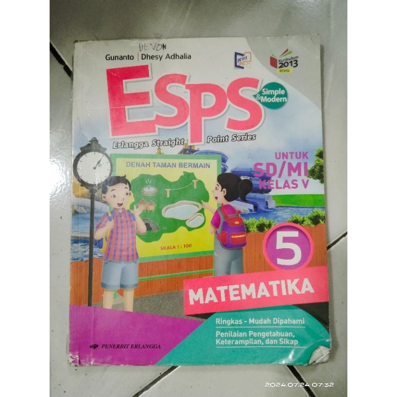 ESPS matematika kelas 5 bekas
